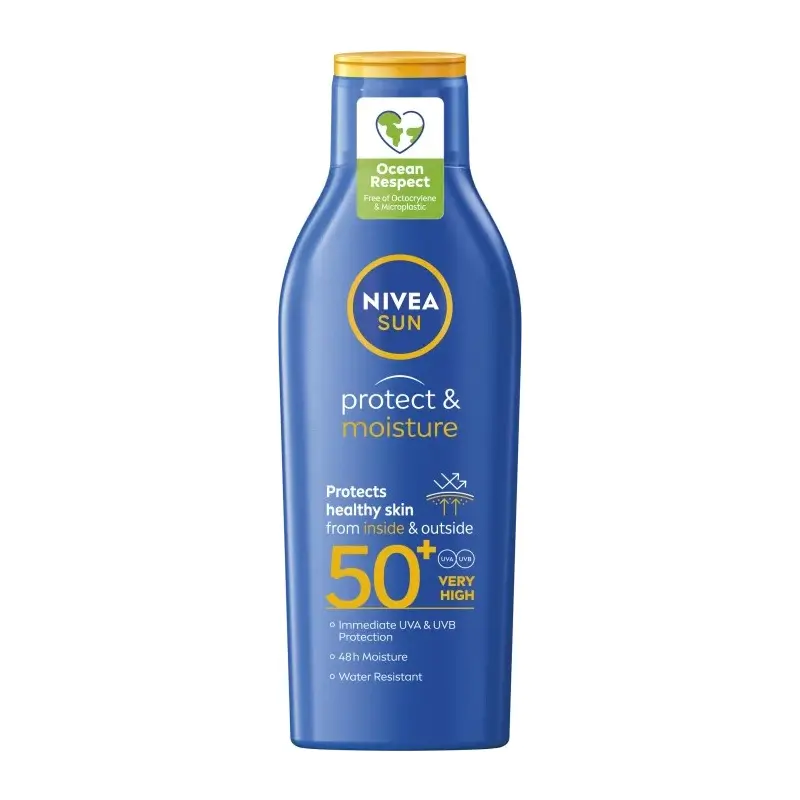 NIVEA SUN Sunscreen Protect & Moisture Lotion SPF 50+ 200 ml